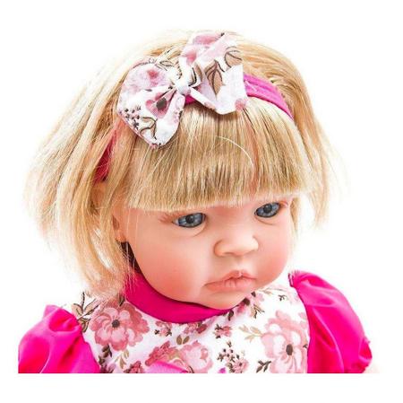 Boneca Bebe Barata Reborn Morena Baby Dolls Super Linda Rosa - Chic Outlet  - Economize com estilo!