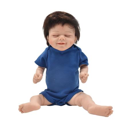 Boneco Bebê Reborn Recém Nascida 48cm Corpo De Silicone