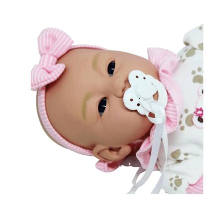 Boneca Bebê Reborn - Menina - Rosa - 39 cm - Brink Model -  superlegalbrinquedos