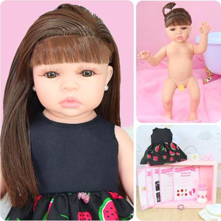 Boneca Bebê Reborn Brinquedo Corpo Silicone E Acessórios - Bebê