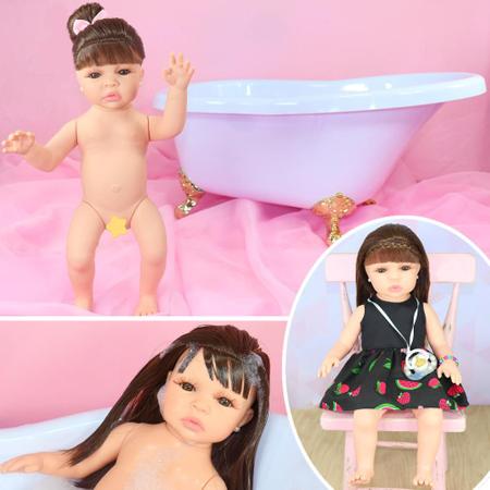 Boneca Bebê Reborn Brinquedo Corpo Silicone E Acessórios - Bebê