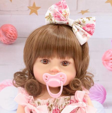 boneca bebe reborn corpo silicone pode dar banho