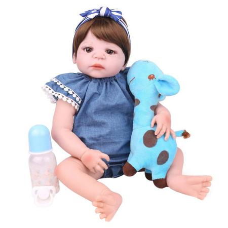 Boneca Bebe Reborn Corpo Silicone Macio Laura Baby Andressa