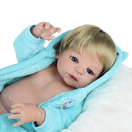 Bebê Reborn Menino Corpo De Silicone 55cm - 12x Sem Juros