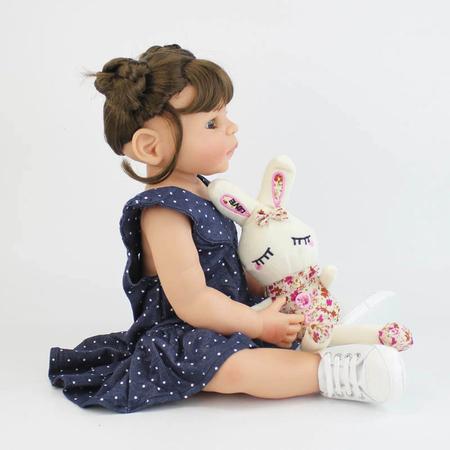 boneca bebe reborn corpo silicone pode dar banho - bzdoll