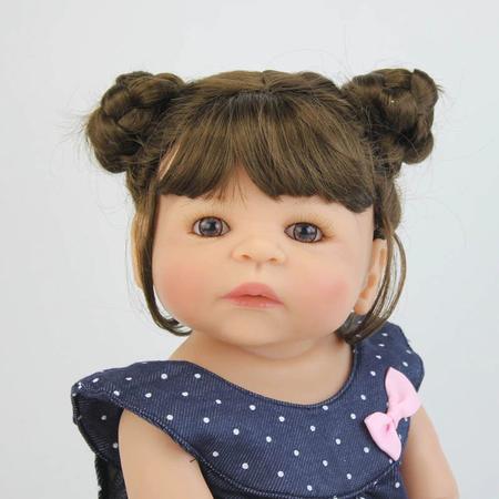 boneca bebe reborn corpo silicone pode dar banho - bzdoll