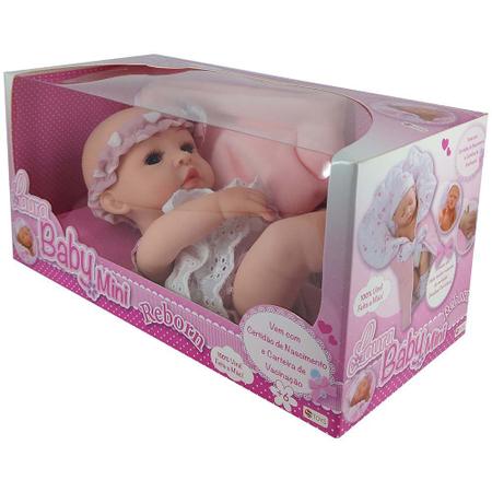 Boneca Bebê Reborn Laura Baby Andressa 22 Vinil 