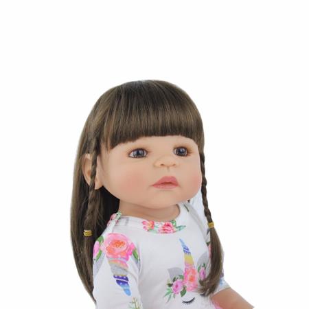 Imagem de boneca bebe reborn corpo vinil silicone com 55cm