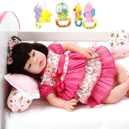 Boneca Bebe Reborn Yasmin Maitê Vermelho Cegonha Reborn Dolls Mais 24  Acessórios 48cm em Promoção na Americanas