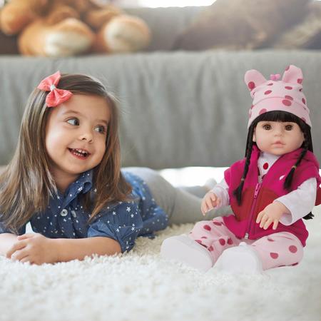 Boneca Reborn Girafinha Infantil Morena Pano