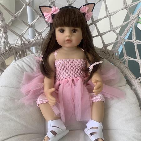 Boneca Bebê Reborn Gatinha Realista Brastoy 100% Silicone Conjunto de Roupa  Chupeta Mamadeira e Pelúcia - Boneca Reborn - Magazine Luiza