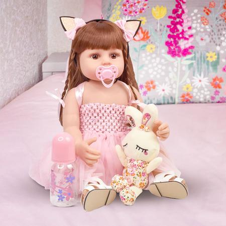 Boneca Bebê Reborn Gatinha Realista Brastoy 100% Silicone Conjunto de Roupa  Chupeta Mamadeira e Pelúcia - Boneca Reborn - Magazine Luiza