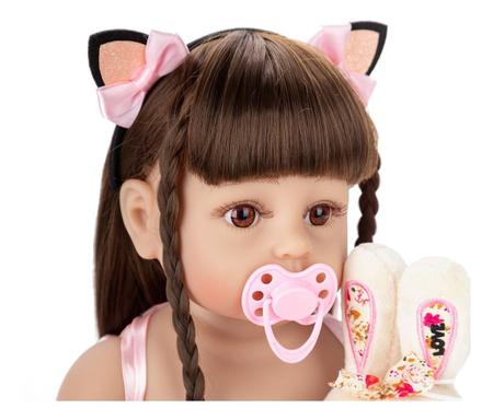 Boneca Bebê Reborn Girafinha Realista Brastoy Silicone Conjunto de Roupa  Chupeta Mamadeira e Pelúcia - IG-500 - Boneca Reborn - Magazine Luiza