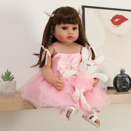 Boneca Bebê Reborn Gatinha Realista Brastoy 100% Silicone Conjunto de Roupa  Chupeta Mamadeira e Pelúcia - Boneca Reborn - Magazine Luiza