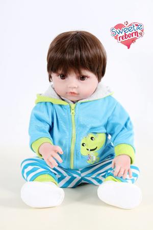 48cm full silicone reborn baby dolls boy girl bebe reborn menino