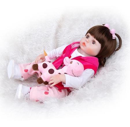 Bebê Sweetie Reborn (R) Menino Girafinha Silicone-doll 48cm - MRW - Bonecas  - Magazine Luiza