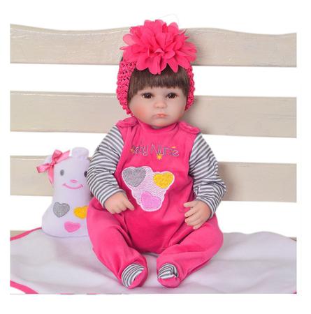 Boneca Bebê Reborn Silicone Larinha Olhos Castanhos - Store Doll - Bonecas  - Magazine Luiza