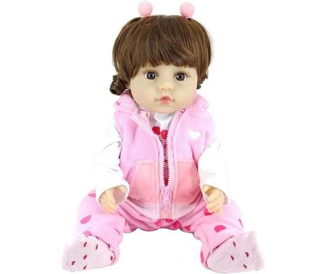 Boneca Bebê Reborn Laura Baby Nina 100% vinil - Shiny Toys