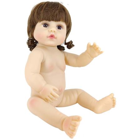 Boneca Bebê Reborn Laura Baby Agatha 100% Silicone