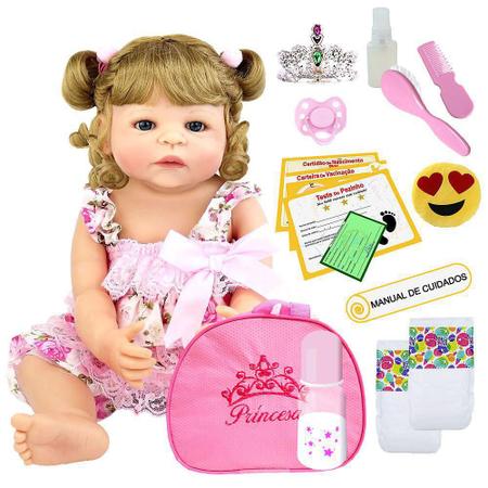 Boneca Bebê Lolla Reborn 55 cm Corpo Inteiro Silicone e Vinil, Mavi for  Baby : : Brinquedos e Jogos