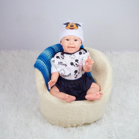 Imagem de Boneca Bebê Reborn Maize Corpo De Silicone Realista 53 cm