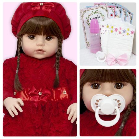 Boneca Estilo Bebê Reborn Menina 100% Silicone 20 Acessórios - Cegonha  Reborn Dolls - Bonecas - Magazine Luiza