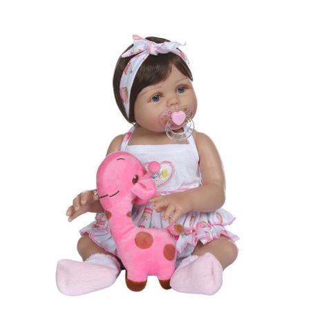 Boneca Bebe Reborn Malkitoys Silicone Loira Summer 55cm - Malki toys