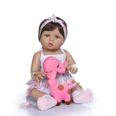 Boneca Bebê Reborn Malkitoys Silicone Menino 55cm - Malki toys