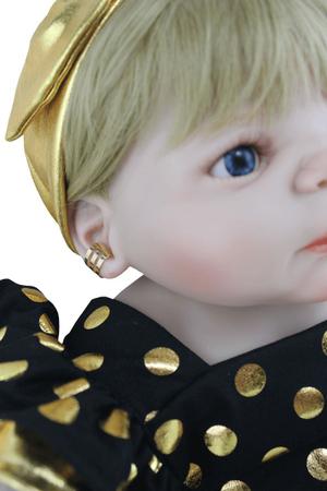 Brastoy Bebê Reborn Boneca Pintada Silicone Realistic Menina Original 55cm