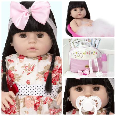 Boneca Estilo Bebê Reborn Menina 100% Silicone 20 Acessórios - Cegonha  Reborn Dolls - Bonecas - Magazine Luiza