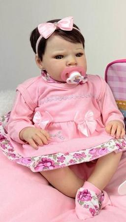 Bebe Reborn Menina Realista Baby Boneca + Enxoval Completo