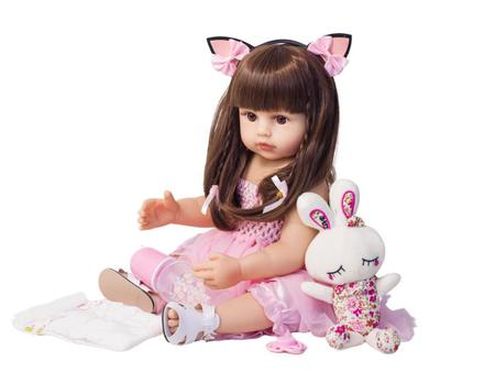 Bebê Reborn Boneca Realista Princesa 100% Silicone - Milk Brinquedos -  Boneca Reborn - Magazine Luiza