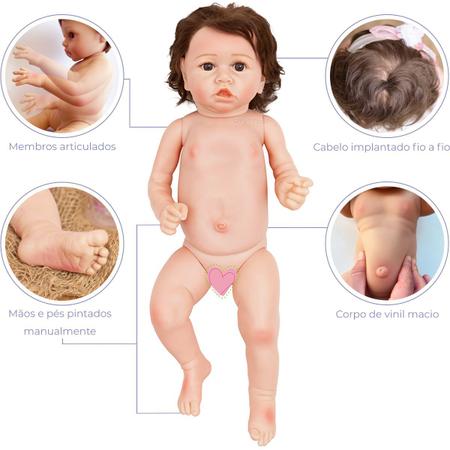 Boneca bebê Reborn Ana Julia 2 autentica com corpo inteiro - Baby Dolls -  Bonecas - Magazine Luiza