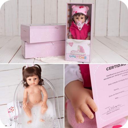 Boneca Reborn Bebe Real Realista Menina Nicole Girafinha 55cm