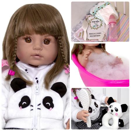 Boneca Bebê Reborn Silicone Barato Menina Bebe Original Barata Realista  100% Vinil siliconado + 10 itens - Bonecas - Magazine Luiza