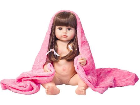Boneca Bebê Reborn de Silicone - Bebê Reborn Menina Realista