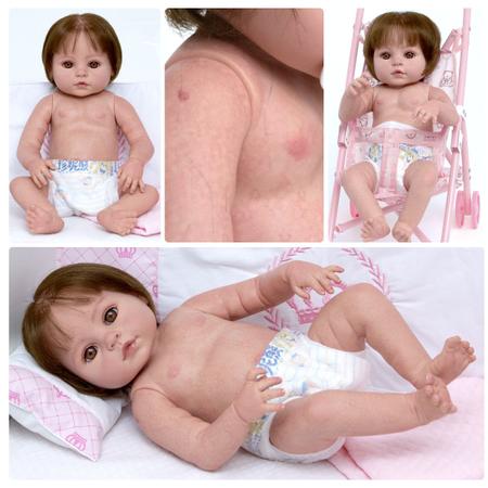 BANHO EM MINHA BEBÊ DE SILICONE SOLIDO COMPLETO - Reborn Baby