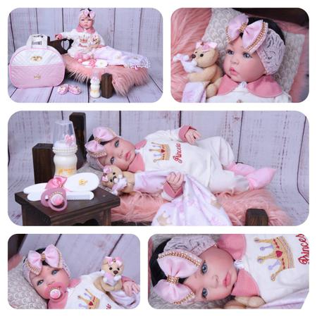 Boneca Bebe Reborn Menina Banho Silicone Fofa Presente