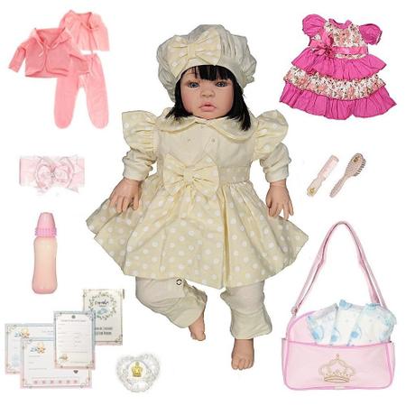 Boneca Bebê Reborn Barata Recem Nascida Banho 20 Acessórios - Cegonha Reborn  Dolls - Bonecas - Magazine Luiza