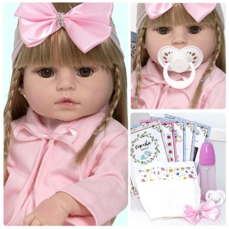 Boneca Reborn Realista Menina Original Recém Nascida Pagão - ShopJJ -  Brinquedos, Bebe Reborn e Utilidades