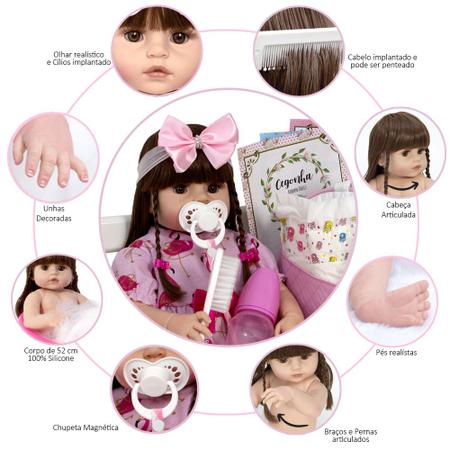 Boneca Bebe Reborn Realista Menina Original Recem Nascida - Bebê Reborn  Baby - Bonecas - Magazine Luiza