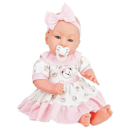 Boneca bebê reborn realista 42CM 1,8 kg rosa - baby brink no Shoptime