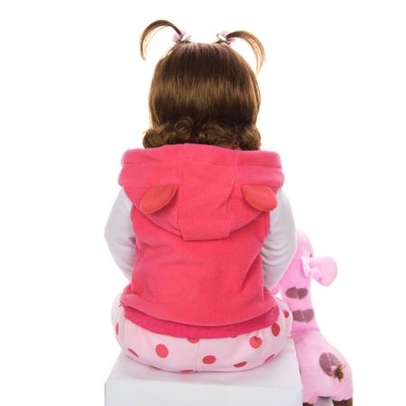 lifcasual Boneca bebê reborn menina 17 boneca de arte para bebês da vida  real corpo de pano macio ótimo para maiores de 3 anos roupas pontilhadas  rosa : : Brinquedos e Jogos