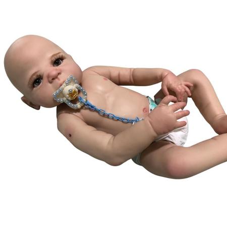 Boneca Bebê Reborn Menino 47 Cm Silicone - 10x Sem Juros