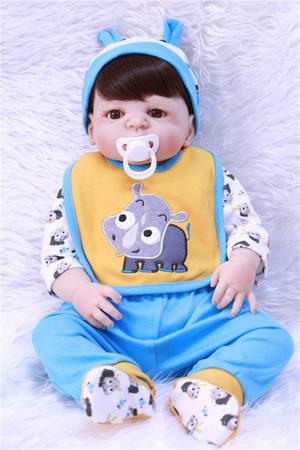 Bebê Reborn Menino Boneca Real Tata Roupa Pagão Azul Claro - ShopJJ -  Brinquedos, Bebe Reborn e Utilidades