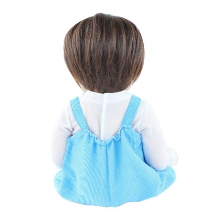 boneca bebe reborn menino corpo de silicone roupa azul com babador -  dominio imports - Boneca Reborn - Magazine Luiza