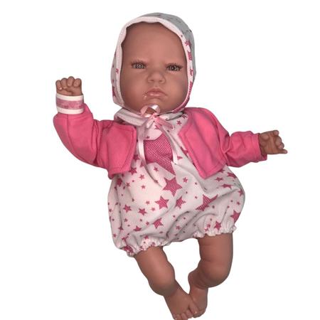 Boneca Miya Menina Bebê Reborn 45cm C/ Acessórios - Cotiplás