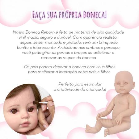 Kit de Molde de Roupinha de Boneca para Bebe Reborn de 21 cm