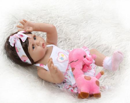 boneca bebe reborn morena 48cm full silicone - dominio imports - Boneca  Reborn - Magazine Luiza