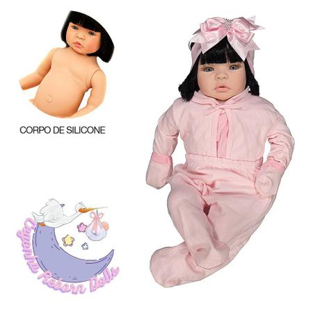 Boneca bebe reborn menina,18 Polegadas bebe reborn silicone,Vinil